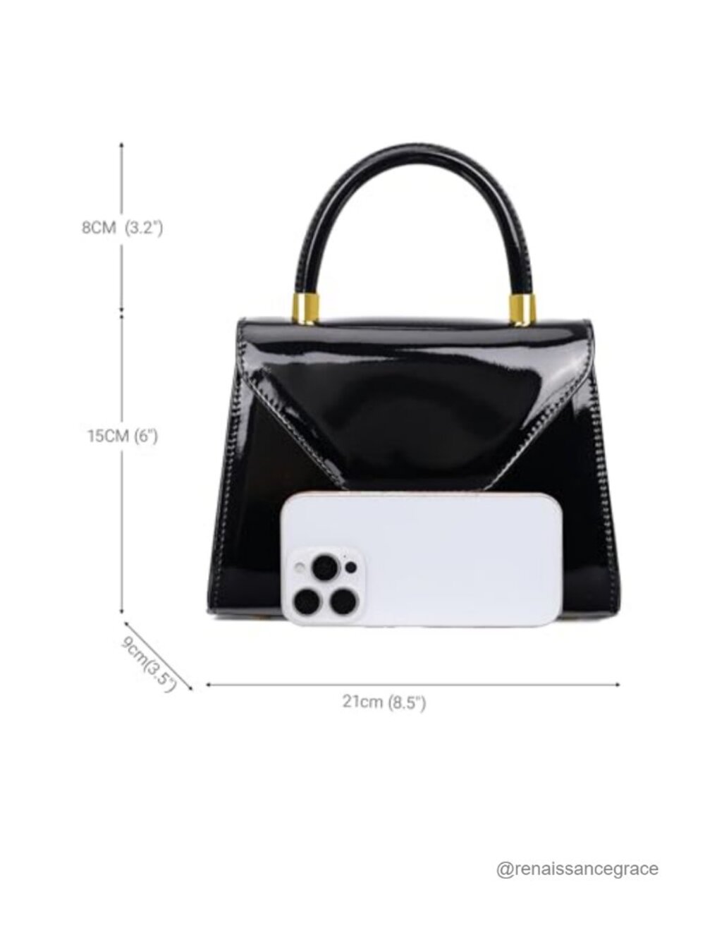 Milisente Faux Leather Clutch Top Handle Evening Bag Adjustable Crossbody